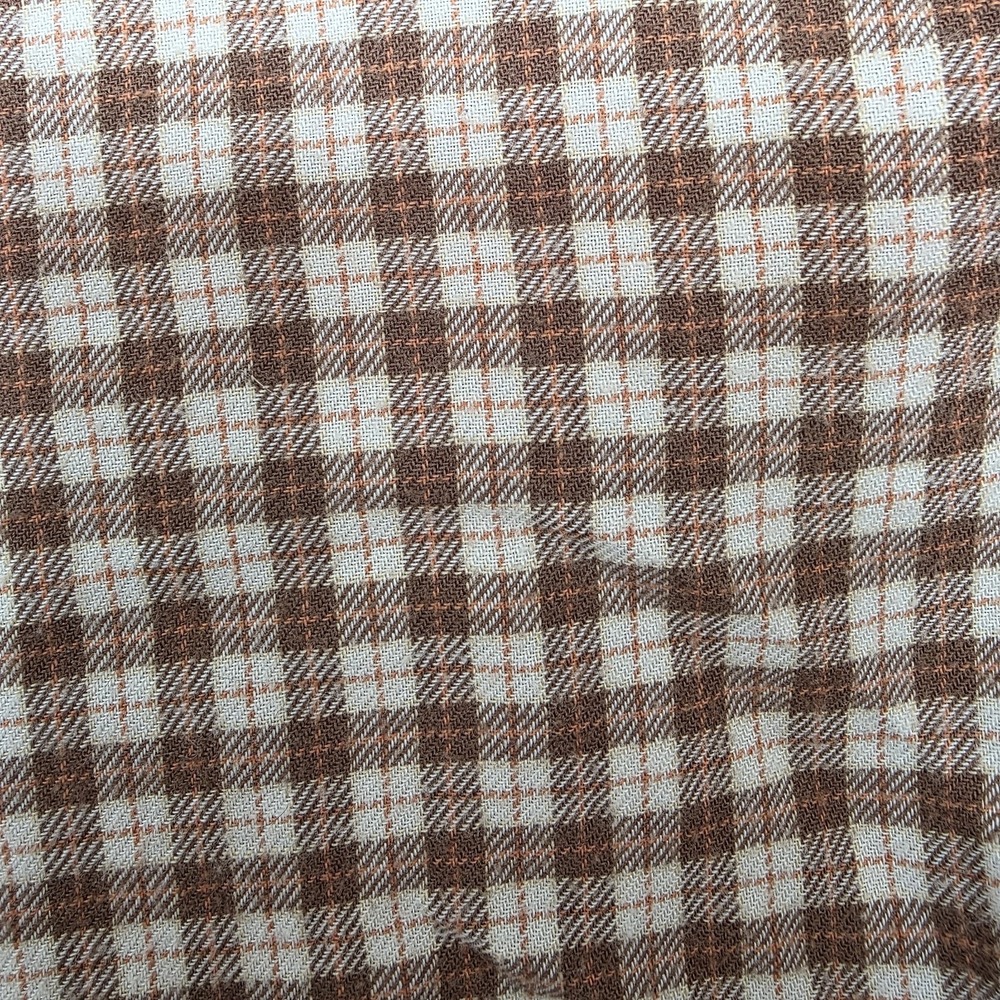 American Eagle Tan Cream Plaid Flannel Lightweight Oversized Shirt Size Small - Picture 3 of 9